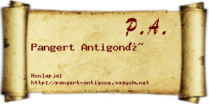 Pangert Antigoné névjegykártya